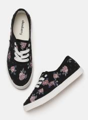 Dressberry Black Printed Sneakers women