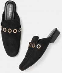 Dressberry Black Solid Mules women