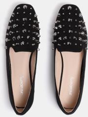 Dressberry Black Studded Ballerinas women