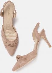 Dressberry Dusty Pink Solid Suede Stilettos women