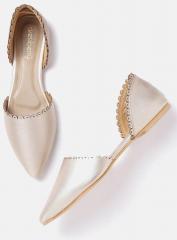 Dressberry Gold Solid Ballerinas women