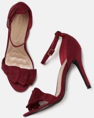 Dressberry Maroon Solid Heels women