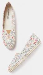 Dressberry Off White Floral Print Espadrilles women