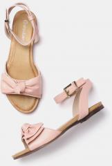 Dressberry Pink Synthetic Open Toe Flats women