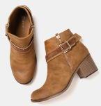 Dressberry Tan Synthetic Boots Women