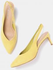 Dressberry Yellow Solid Pumps women