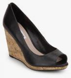 Dune Celia Black Wedges Women