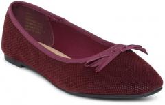 Dune London Burgundy Ballerinas women