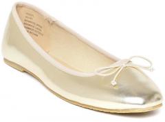 Dune London Women Gold Toned Solid Ballerinas