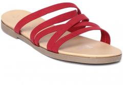 Dune London Women Red Solid Open Toe Flats