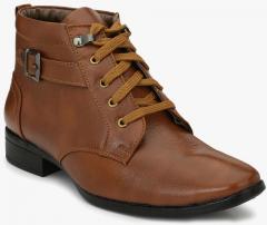 Eego Italy Tan Mid Top Flat Boots men