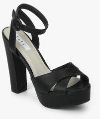 Elle Black Ankle Strap Stilettos women