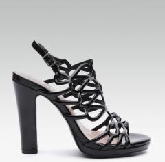 Elle Black Cut Out Stilettos women