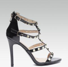 Elle Black Embellished Heels women