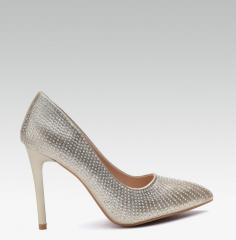 Elle Gold Toned Embellished Pumps women