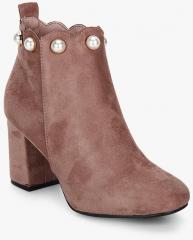 Elle Peach Synthetic Boots women