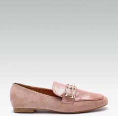 Elle Pink Embellished Loafers women