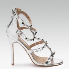 Elle Silver Toned Embellished Gladiators women