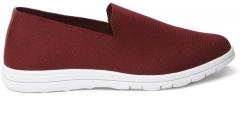 Ether Maroon Slip On Sneakers men