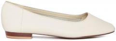 Ether White Solid Ballerinas women