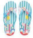 Fame Forever By Lifestyle Girls Blue Printed Thong Flip Flops