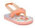 Fame Forever By Lifestyle Girls Peach Coloured Printed Thong Flip Flops