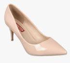 Flat N Heels Beige Solid Pumps Women