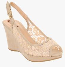 Flat N Heels Beige Wedges women