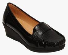 Flat N Heels Black Moccasins women