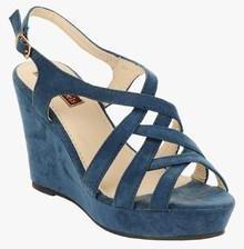 Flat N Heels Blue Wedges women