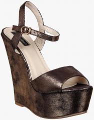 Flat N Heels Bronze Wedges women