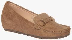 Flat N Heels Khaki Suede Regular Loafers women