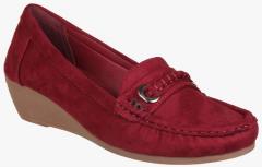 Flat N Heels Maroon Moccasins women