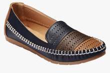 Flat N Heels Navy Blue Moccasins women