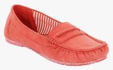 Flat N Heels Orange Moccasins women