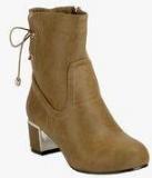 Flat N Heels Tan Boots Women