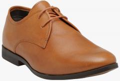 Franco Leone Tan Leather Formal Shoes men