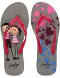 Freetoes Couple Grey Flip Flops women