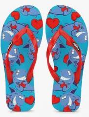 Freetoes Shark Wmns Blue Flip Flops women