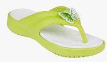 Frestol Green Flip Flops women