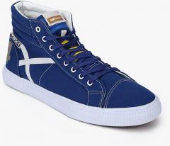 Gas California Mid Print Blue Sneakers men