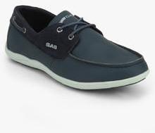 Gas Endline 001 Navy Blue Boat Shoes men