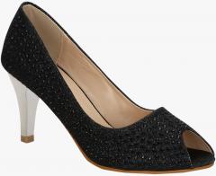 Get Glamr Black Peep Toes women