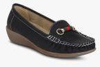 Get Glamr Black Synthetic Loafers Shoes Women