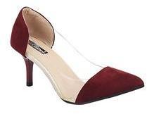 Get Glamr Maroon Stilettos women