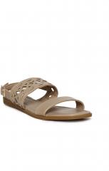 Ginger By Lifestyle Beige Open Toe Flats women