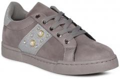 Ginger By Lifestyle Grey Embellished Sneakers women