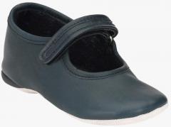 Hirels Navy Blue Solid Ballerinas girls