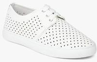 Hoopers Off White Lazer Cut Casual Sneakers women