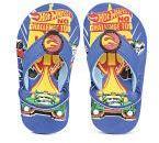 Hot Wheels Boys Blue & Yellow Printed Thong Flip Flops